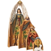 Roman Holy Family Nativity Scene Christmas Nesting Figurine 4 Pc. Set