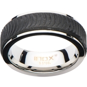 Stainless Steel Solid Carbon Fiber Ridge Ring
