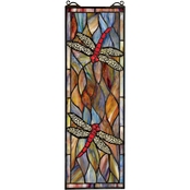 Design Toscano Tiffany Style Dragonfly Stained Glass Window