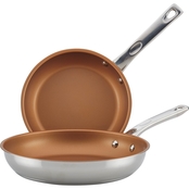 Ayesha Curry Home Collection Stainless Steel Nonstick Skillet 2 pk.