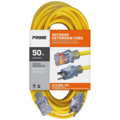 Prime Wire & Cable 50 ft. 12/3 SJTW Jobsite Outdoor Extension Cord