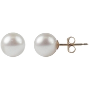 AAA Cultured Freshwater Pearl 14K Gold Earrings