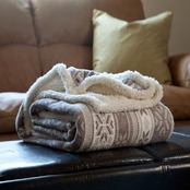 Lavish Home Fleece Sherpa Throw Blanket