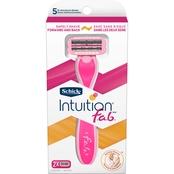 Schick Intuition F.A.B. Razor Handle with 2 Cartridges