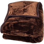 Lavish Home Solid Soft Heavy Thick Plush Mink Blanket