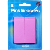 Avantix Pink Beveled Erasers 2 pk.