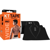 KT Tape Pro 4 in. Wide Tape Strips Jet Black 10 ct.