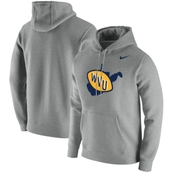 Men's Nike Heathered Gray West Virginia Mountaineers Vintage School Logo Pullover Hoodie