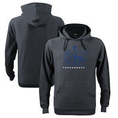 Checkered Flag Men's Heathered Charcoal TRACKHOUSE RACING Graphic Pullover Hoodie