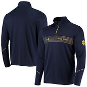 Men's Under Armour Navy Notre Dame Fighting Irish Sideline Performance Lightweight Quarter-Zip Jacket
