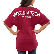 Women's Maroon Virginia Tech Hokies Spirit Jersey Oversized T-Shirt