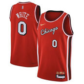Youth Nike Coby White Red Chicago Bulls 2021/22 Swingman Jersey - City Edition