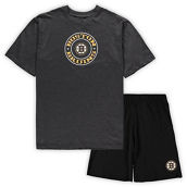 Concepts Sport Men's Black/Heathered Charcoal Boston Bruins Big & Tall T-Shirt & Shorts Sleep Set