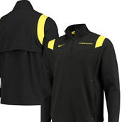 Men's Nike Black Oregon Ducks 2021 Team Coach Quarter-Zip Jacket