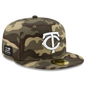 Men's New Era Camo Minnesota Twins 2021 Armed Forces Day On-Field 59FIFTY Fitted Hat