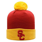 Top of the World Men's Cardinal/Gold USC Trojans Core 2-Tone Cuffed Knit Hat with Pom