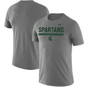 Men's Nike Heathered Gray Michigan State Spartans Team DNA Legend Performance T-Shirt
