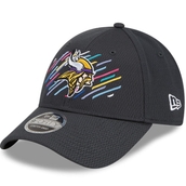 Men's New Era Charcoal Minnesota Vikings 2021 NFL Crucial Catch 9FORTY Adjustable Hat