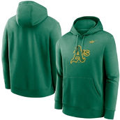 Men's Nike Green Oakland Athletics Cooperstown Collection Logo Club Pullover Hoodie