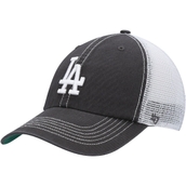 Men's '47 Graphite/White Los Angeles Dodgers Trawler Clean Up Trucker Snapback Hat