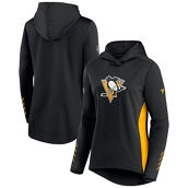 Women's Fanatics Branded Black/Gold Pittsburgh Penguins Authentic Pro Locker Room Pullover Hoodie