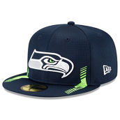 Men's New Era College Navy Seattle Seahawks 2021 NFL Sideline Home 59FIFTY Fitted Hat