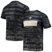 Men's New Era Black New Orleans Saints Combine Authentic Sweep T-Shirt