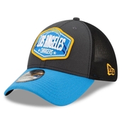 Men's New Era Graphite/Powder Blue Los Angeles Chargers 2021 NFL Draft Trucker 39THIRTY Flex Hat