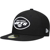 Men's New Era Black New York Jets B-Dub Logo 59FIFTY Fitted Hat