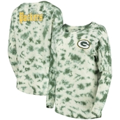 Women's New Era Green Green Bay Packers Tie-Dye Long Sleeve T-Shirt