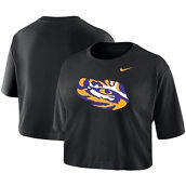 Women's Nike Black LSU Tigers Cropped Performance T-Shirt
