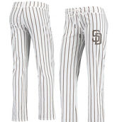 Women's Concepts Sport White/Brown San Diego Padres Vigor Pinstripe Sleep Pants