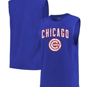 Men's Majestic Threads Royal Chicago Cubs Softhand Muscle Tank Top