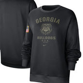 Women's Nike Black Georgia Bulldogs Military Appreciation Therma Performance All-Time Pullover Sweatshirt