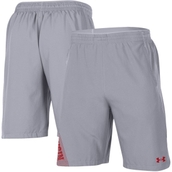 Men's Under Armour Gray Wisconsin Badgers 2021 Sideline Woven Shorts