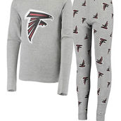 Youth Gray Atlanta Falcons Long Sleeve T-Shirt & Pants Sleep Set