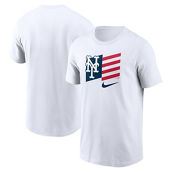 Men's Nike White New York Mets Americana Flag T-Shirt