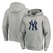 Men's Fanatics Branded Heathered Gray New York Yankees Official Logo Pullover Hoodie