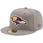 Men's New Era Graphite Baltimore Ravens Storm 59FIFTY Fitted Hat