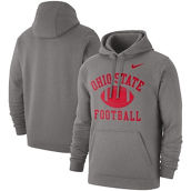 Nike Men's Heathered Gray Ohio State Buckeyes Football Club Pullover Hoodie