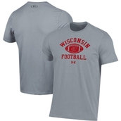 Under Armour Men's Gray Wisconsin Badgers Football Practice T-Shirt