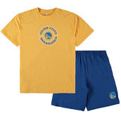 Men's Concepts Sport Gold/Royal Golden State Warriors Big & Tall T-Shirt & Shorts Sleep Set