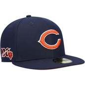 Men's New Era Navy Chicago Bears 100th Anniversary Patch Team 59FIFTY Fitted Hat