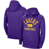 Men's Nike Purple Los Angeles Lakers 2021-2022 Spotlight On Court Performance Practice Pullover Hoodie
