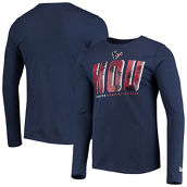 New Era Men's Navy Houston Texans Combine Authentic Static Abbreviation Long Sleeve T-Shirt