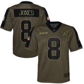 Youth Nike Daniel Jones Olive New York Giants 2021 Salute To Service Game Jersey