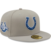 Men's New Era Gray Indianapolis Colts Team 30th Anniversary Patch 59FIFTY Fitted Hat