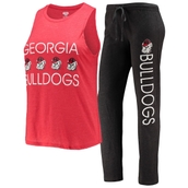 Women's Concepts Sport Black/Red Georgia Bulldogs Tank Top & Pants Sleep Set