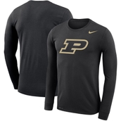 Men's Nike Black Purdue Boilermakers School Logo Legend Performance Long Sleeve T-Shirt