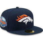 Men's New Era Navy Denver Broncos 2004 Pro Bowl Side Patch Orange Undervisor 59FIFY Fitted Hat